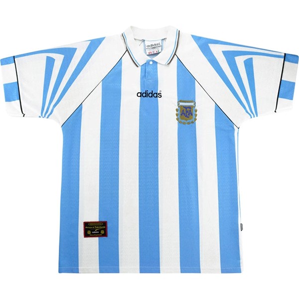 Thailande Maillot Football Argentine Domicile Retro 1996 Bleu